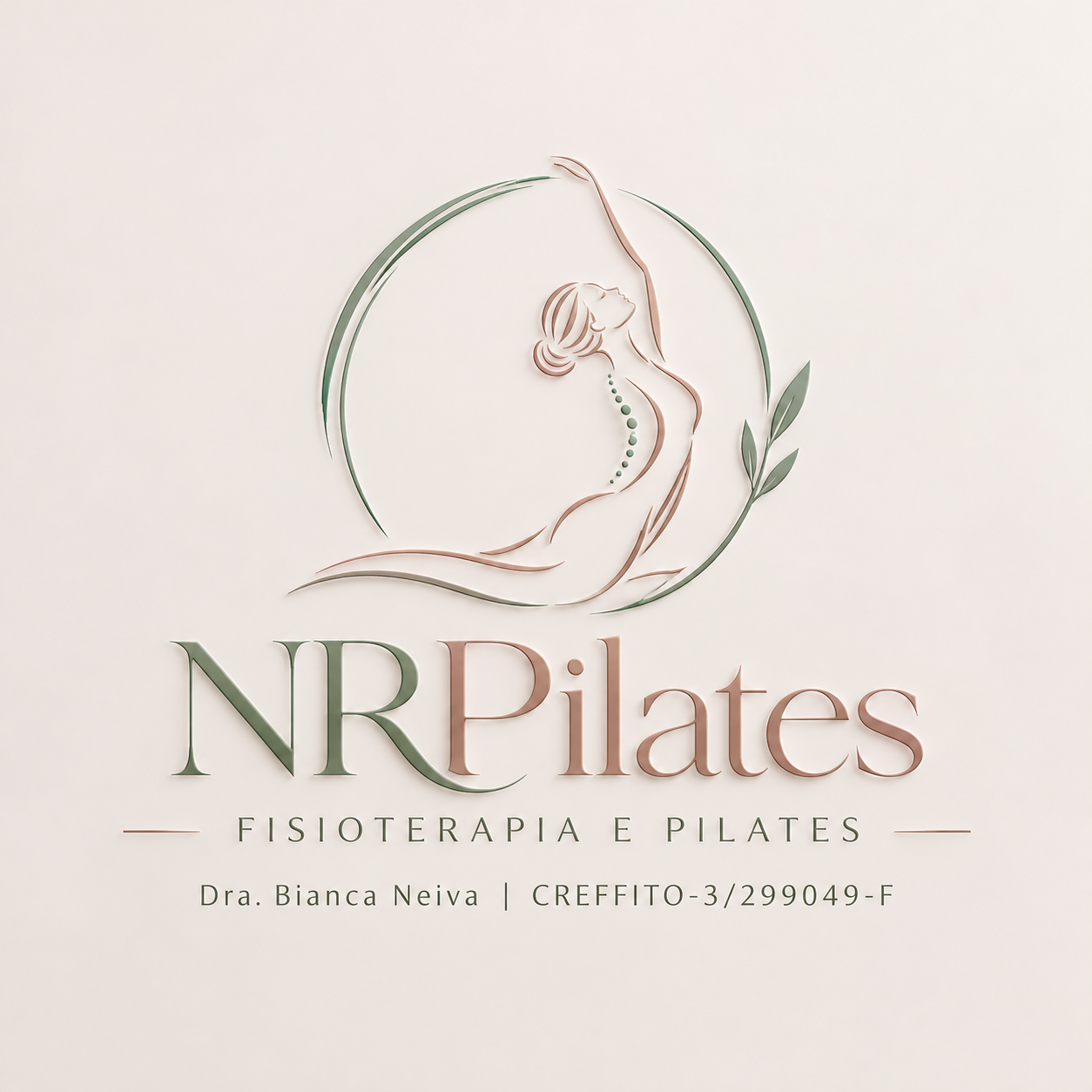 Logo NR Pilates com silhueta feminina em movimento